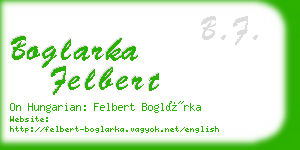 boglarka felbert business card